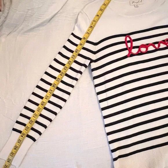 Love Sweater by MARBLED. Size Medium Striped  Nautical - Picture 6 of 9